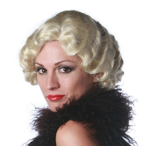 1920's Fingerwave Flapper Costume Blond Deluxe Wig - Picture 1 of 2